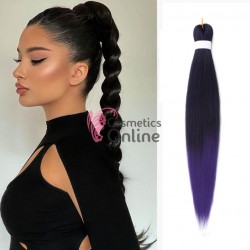 Coada de par dreapta Afro Vigorous Easy Jumbo Braids Hair de  65 cm Brunet -Purple Ombre EZ1BPurple